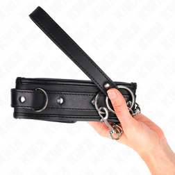 Collier BDSM large 6 cm avec laisse chaîne 65 cm — Modèle 1 — vue 2