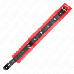 Collier BDSM bicolore rouge et noir laisse chaîne — vue 6