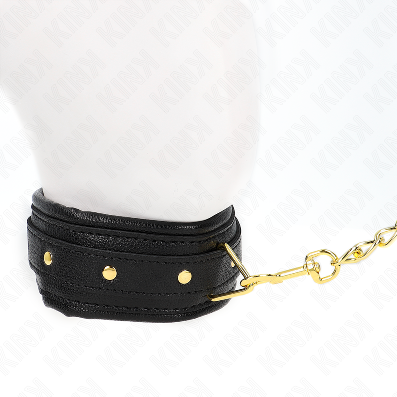 KINK COLLIER AVEC BRACELET IMITATION CUIR EPONGE MODELE 1 REGLABLE 37 54 CM X 3 CM