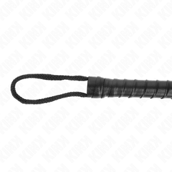 Schwarze geflochtene Nylon-Floggerpeitsche, 56 cm, mit Handschlaufe – Bild 6