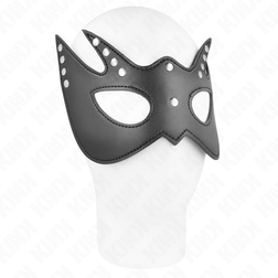 Masque BDSM oreilles pointées à rivets 23 cm — Masked Allure — vue 3