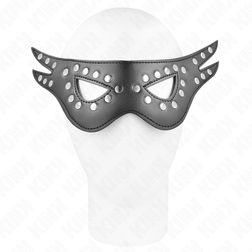 Masque BDSM en cuirette cloutée à ailes étendues — Kink Masked Allure — vue 3
