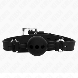 Bâillon boule 100% silicone noir — Taille S (4 cm)