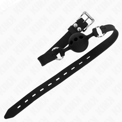 Bâillon boule 100% silicone noir — Taille S (4 cm) — vue 4