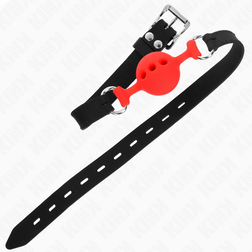 KINK BAILLON ENTIEREMENT SILICONE 55 x 2 CM AVEC BOULE DE 4 CM TAILLE S ROUGE AJUSTABLE 35 51 CM