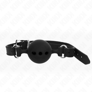 Bâillon de morsure bâton en silicone avec boule L — Kink vu de face