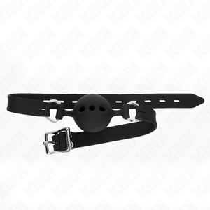 KINK BATON ENTIEREMENT SILICONE 55 x 2 CM AVEC BOULE DE 5 CM TAILLE L NOIR AJUSTABLE 35 51 CM