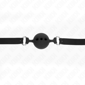 KINK BATON ENTIEREMENT SILICONE 55 x 2 CM AVEC BOULE DE 5 CM TAILLE L NOIR AJUSTABLE 35 51 CM