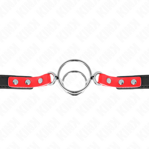 KINK GAG AVEC PLUSIEURS O RINGS 4 48 CM ROUGE 38 X 56 CM