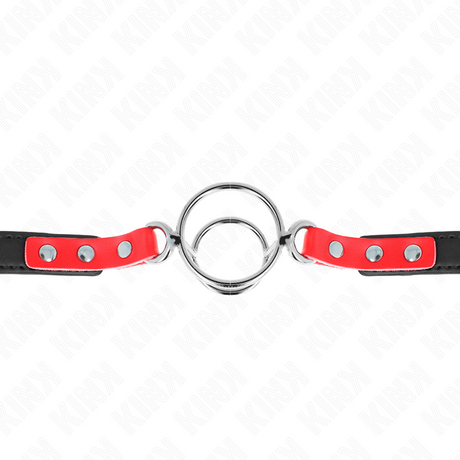 KINK GAG AVEC PLUSIEURS O RINGS 4 48 CM ROUGE 38 X 56 CM
