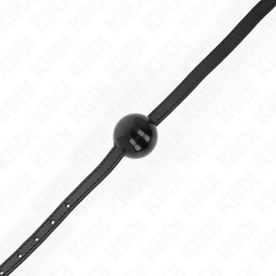 Bâillon boule noire 4 cm sur sangle fine — vue 4