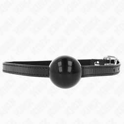 Bâillon boule noire 4 cm sur sangle fine