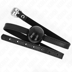 Bâillon boule noire 4 cm sur sangle fine — vue 3