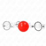KINK BALLE PVC TRANSPARENTE ROUGE 4 CM BAG AJUSTABLE