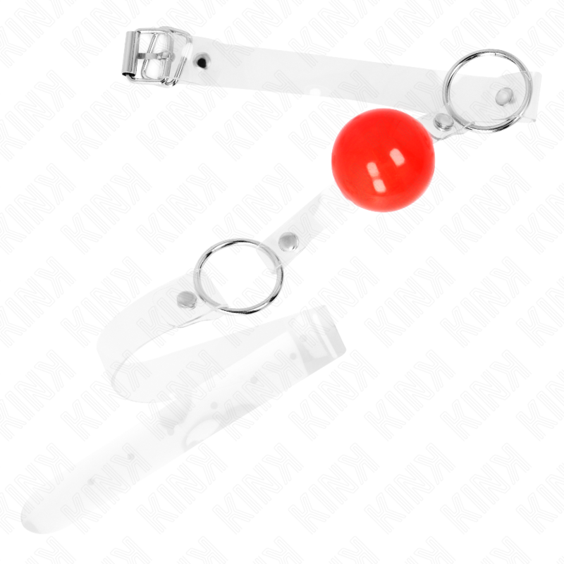 KINK BALLE PVC TRANSPARENTE ROUGE 4 CM BAG AJUSTABLE