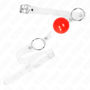 KINK BALLE PVC TRANSPARENTE ROUGE 4 CM BAG AJUSTABLE