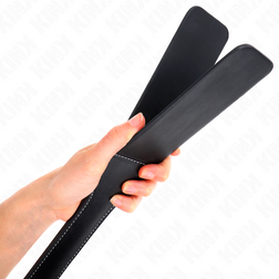 Paddle longue fine simili-cuir noire 45 cm — Kink — vue 2