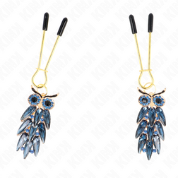 Pinces à tétons pendentif chouette 6 cm — KINK — vue 2