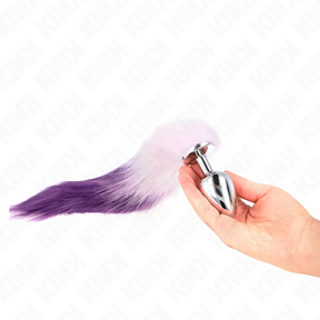 KINK PLUG ANAL TAILLE L 10 X 4 CM AVEC QUEUE SYNTHETIQUE 40 CM VIOLET