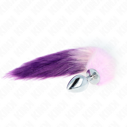 KINK PLUG ANAL TAILLE L 10 X 4 CM AVEC QUEUE SYNTHETIQUE 40 CM VIOLET