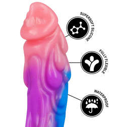Detail der Textur und Merkmalssymbole des Ashtar Dildos