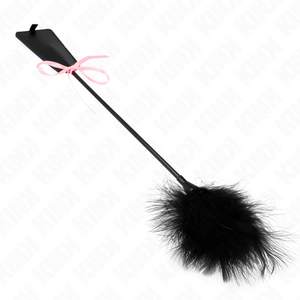 KINK PLUMES CHACOUILLEES AVEC NOEUD DE RUBAN ROSE 49 CM