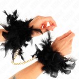 KINK MANCHETTES EN PLUME AVEC CHAINE OR MODELE 1