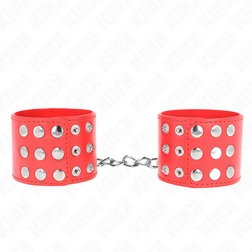 Menottes Kink rouges à bouton-pression, 19–24 cm × 5,5 cm — vue 2