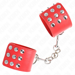 Menottes Kink rouges à bouton-pression, 19–24 cm × 5,5 cm — vue 3