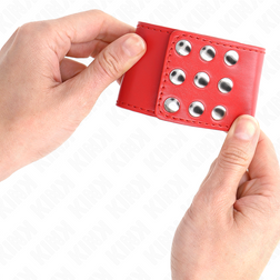 Menottes Kink rouges à bouton-pression, 19–24 cm × 5,5 cm — vue 4