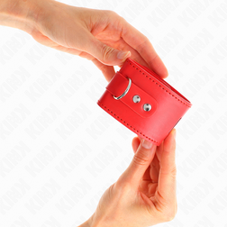 Menottes bondage cadenassées rouges — vue 4