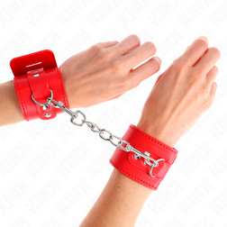 Menottes bondage cadenassées rouges