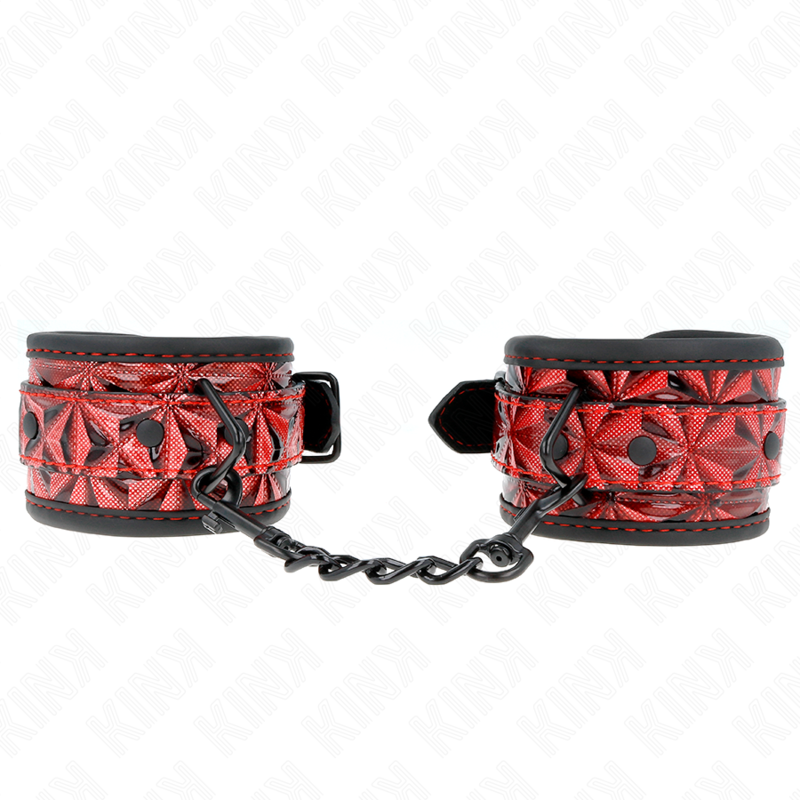 KINK APPUI POIGNETS MOTIF DIAMANT ROUGE FONCE REGLABLE 17 26 CM X 55 CM