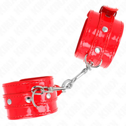 Menottes vinyle rouge laqué ajustables — Kink — vue 3
