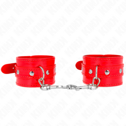 Menottes vinyle rouge laqué ajustables — Kink — vue 2