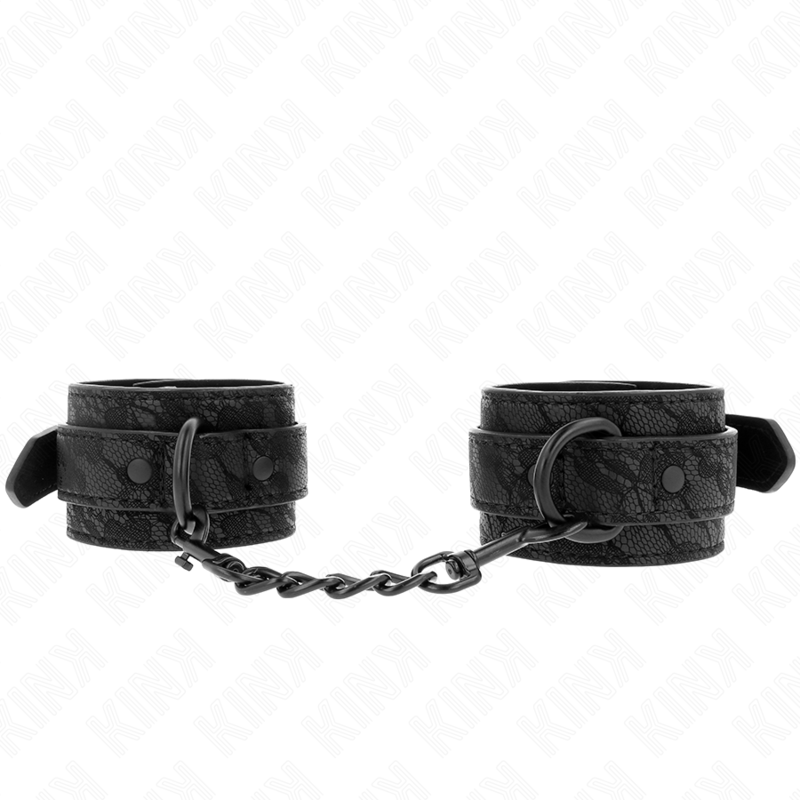 KINK POIGNETS RECOUVERTS DE DENTELLE FONCEE REGLABLE NOIR 19 26 CM
