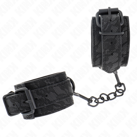 KINK POIGNETS RECOUVERTS DE DENTELLE FONCEE REGLABLE NOIR 19 26 CM