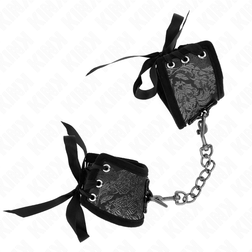 Menottes poignets bondage motif dentelle noir — Scandal — vue 3