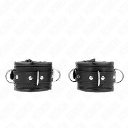 Menottes poignets bondage doublure fourrure noire — vue 2