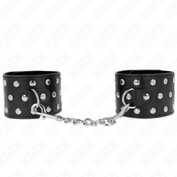 Menottes poignets bondage clous ronds style rocker — vue 2