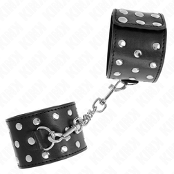 Menottes poignets bondage clous ronds style rocker — vue 3