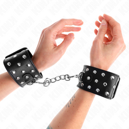 Menottes poignets bondage clous ronds style rocker