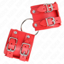 Menottes bondage cloutées rouges — vue 3