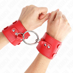 Menottes bondage cloutées rouges