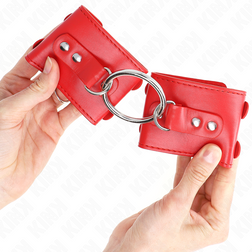 Menottes bondage cloutées rouges — vue 4