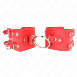 Menottes bondage cloutées rouges — vue 2