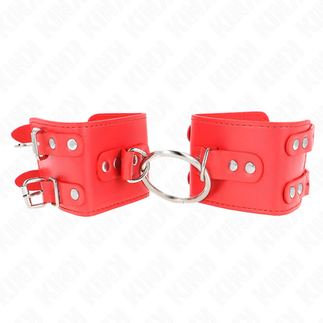 KINK APPUI POIGNETS FIXES AVEC ANNEAU ET CLOUS REGLABLES ROUGE 17 22 CM X 65 CM