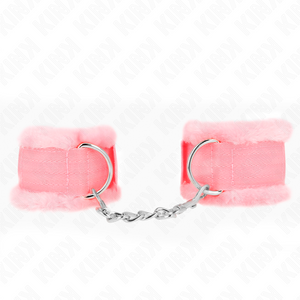KINK APPUI POIGNETS DOUBLES DE FOURRURE ROSE REGLABLE 17 31 CM X 7 CM