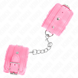 Menottes sissy cuirette rose avec moumoute — vue 4
