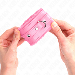 Menottes sissy cuirette rose avec moumoute — vue 3